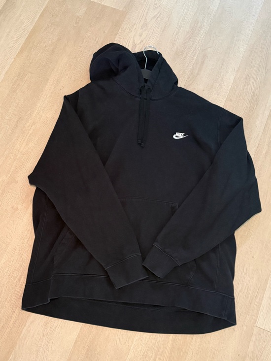 Nike Other - Nike Black Hoodie with White Swoosh Logo